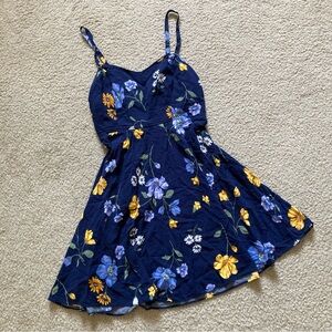 OLD NAVY navy and floral cami midi dress